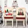 Schienale della sedia di Natale Copertura elasticizzata elasticizzata Babbo Natale Decorazioni per feste da pranzo Cucina Decorazione natalizia SN3063
