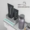 BAISPO Magnetic Adsorption Toothbrush Holder Inverted Cup Wall Mount Bathroom Cleanser Storage Rack Accessories Set 210709