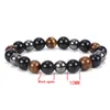 Edelsteen kraal stretch strengen armbanden 8mm 10mm ronde kralen tijger oog onyx armband voor heren vrouwen mode-sieraden groothandel