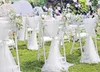 Party Decoration 1pcs Organza Chair Sashes Bow Sash For Wedding Reception Events Banquets Supplies Cover Decorations