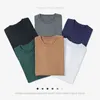 새로운 고품질 250g 무게 무게 프리미엄 코튼 티셔츠 남성을위한 느슨한 간단한 젊음 스타일 커플 잘 생긴 짧은 소매 티셔츠 H1218
