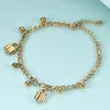 Couleur Titanium Steel Lock Perles pendentifs Bracelets de chaîne de liaison pour femmes dames bijoux à la mode drop gouttes Link4548031