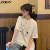 Summer Fashion Product T-Shirt Women's Loose Korean Style Wild Harajuku Style Japansk tryckt kortärmad topp JXMYY 210412