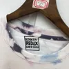 Tie Dye Kapital Bone Big Printing T Shirt Mężczyźni Kobiety Koszulka z długim rękawem Top Tees Harajuku Tshirt Koszulki męskie