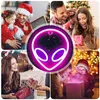 Alien Neon Sign Decorazione da appendere a parete Lampade a nastro a LED Luci notturne USB per feste di compleanno Bar Lampada per decorazioni natalizie