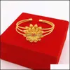 Länk, Kedja Armband Smycken Lyx 24K Guldfärg Etiopiska Bangles För Kvinnor Dubai Ramadan BanglesBracelet African / Arab Gifts Y1130