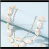 Chokers hängsmycken smycken droppleverans 2021 bohemiskt flera lager för kvinnor imitation oregelbunden pärlchoker halsband krage uttalande nek