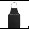 Aprons Textiles Home & Garden Women Men Adjustable Bib Apron Dress Kitchen Restaurant Chef Classic Cooking Drop Delivery 2021 Dqswr