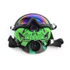 Maschera per narghilè con teschio in silicone stampato a colori, maschere per lenti in silicone