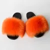 Popchrio Summer Faux Fur Slides Indoor Furry Slippers for Women Best Plush Fluffy Slippers Flat Sandals Outdoor Raccoon Q0508