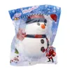 Cool och jul snögubbe squishy 14.4*9.2*8.1 cm mjuk långsam stigning med förpackningssamling presentleksak