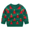 Autumn Winter Baby Boys Girls Kids Cartoon Christmas Pattern Sweater Long Sleeve Knitted s 210521