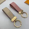 High qualtiy leather Keychain Gift Men Women Souvenirs Car Bag Key Ring with box