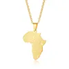 Collane a ciondolo 2021 Fashion in acciaio inossidabile geometrico Personalizzato Eye of Horus Africa Map Gold Collana creativa Adatto agli uomini