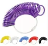 Venda Por Atacado Headband Ring Sizer Set Dedo Dedo Tamanho Medidor Medida Ferramenta Plástico Jóias de Jóias Tamboretes Anéis 1-13 com meia 27 peças