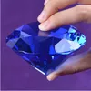 Enorme 100mm di cristallo di cristallo Diamante Diamante Artigianato al quarzo Artigianato per la casa Decor Fengshui Ornamenti Compleanno Compleanno Festa di nozze Regali souvenir Q0525