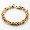 Stainless Steel Byzantine Bracelet Fashion Jewelry Width 8.5mm Length 23cm Link Chain Inte22
