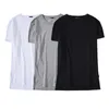 T-shirt pour hommes Fashion Extended Street StyleT-Shirt Vêtements pour hommes Ourlet incurvé Longue ligne Tops Tees Hip Hop Urban Blank Basic t-shirts 3 couleurs