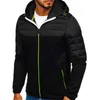 Casacos dos homens Moda Mens Mens Colorblock Hoodie Jaqueta Com Capuz Revestimento Casual Casaco Casual Casaco Suéter Inverno Quente Esporte Trabalho Outwear Fitted T