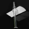 Protable Glass collect straw Kit smoking glass filter tip pipe for Glass water oil rig bong