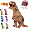 Adulte Enfants Costume Gonflable Dinosaure Costumes Blow Up Déguisement Mascotte Cosplay Costume Pour Hommes Femmes Enfants Dino Bande Dessinée Q0910