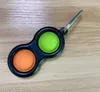 Finger Toys Keychain Simple Square Round shape Rainbow Tie-dye And Solid Color Key Chain push bubble Sensory Fidget Toy G52XJ3G