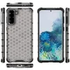 Coque de téléphone pour Samsung Galaxy S24 Ultra S23 Plus A05 A15 A25 A35 A55 A04 A14 A24 A34 A54, housse de protection souple en nid d'abeille, transparente, rigide, armure de défenseur