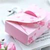 Sakura Kutusu TART Puf Ambalaj Hediye Kutusu Düğün Parti Dekorasyon Çikolatalı Muffin Bisküvi Kutusu Çerez Paketi Için