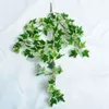 Grön Silk Konstgjorda Hängande Leaf Trädgårdsdekorationer 8 Stilar Garland Växter Vine Maple Grape Leaves DIY ZZE6002