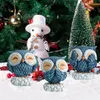 Blue Owl Do Not Listen Dont See Say Statue Shelf Decor Accents Kid Set of 3 Small Ornaments Ins Home Accessories Living Room Wine Cabinet Room Desktop