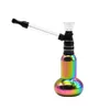 Rainbow Bottle Glass Bowl Pipe Hookah Top met Kleurrijke Waterleidingen Reizen Roken Set