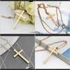 Halsketten Anhänger Schmuck Drop Lieferung 2021 Ovillo Korean Rose Gold Exquisite Titan Stahl Persönlichkeit Kreuz Herren und Damen Mode Ne