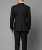 Brudgummen tuxedos dubbelbröst svart topp lapel groomsmen bästa man kostym mens bröllopsdrag (jacka + byxor + väst) 100% riktig bild x0909