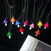 Dames Charms Paddestoel Hangers Kettingen Dames Kleine Verse Hangers DIY Craft Ketting Kwaliteit Sieraden voor Vrouw