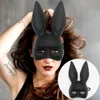 5 adet Bunny Maskeleri Tavşan Kulak Maskesi kadın Kostüm SHOWGIRL Dans Prop Tavşan Masquerade Sadece Muhteşem Bunnies Kulakları Parti Masquerades Siyah / Beyaz