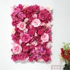 60x40cm Soie Rose Fleurs Artificielles DIY Fleur Panneaux Muraux Rose Romantique Fête De Mariage Événement Toile De Fond Décor Bébé Douche Décoration