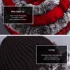 Winter Knitted 100% Natural Fur Hats Scarves Sets Women Warm Real Rex Rabbit Scarf Lady Fashiom Thick