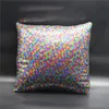 Kuddefodral Utskrift Kasta Sofa Kudde Skydd Solid Pillowcase Sequin Glitter Hem Bed Bil Magic Mermaid ZWL242