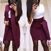Two Piece Dress Autumn Formal Suits Women Long Sleeve Blazer Jacket And Bodycon Mini Office Wear 2 Female Sets Garnitur