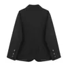 Vrouwen blazer zwarte lente herfst pak jas bovenkleding lange mouw losse solide koreaanse casual mode dames blazer vrouw 210417