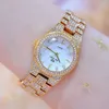 Femmes Marque De Luxe Montre Robe Dames Montres Diamant Quartz Or Montre-Bracelet Pour Femmes Cristal Horloge Montre Femme 210527