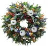 Jesień Handmade Białe Dynie Ranunculus Wieniec Do Front Drzwi Wiszące Ornament Dziękczynienia Boże Narodzenie Decor Guirnalda H1020