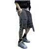 Pantalons pour hommes Salopette à jambes larges Shorts Tide Brand Ins Street Loose Cropped Five-point Trend Straight