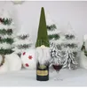 Funda navideña para botella de vino hecha a mano, gnomos suecos, adornos para botellas de vino para Navidad, decoraciones de mesa para fiesta en casa, regalos de Navidad dd279