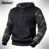 Armia Zielona Mężczyźni Wojskowe Kamuflaż Kamuflaki Jesień Zimowe Bluzy Z Kapturem Męskie Camo Hoody Hip Hop Streetwear Brand Top 4XL 210715