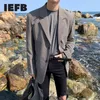 IEFB Men's Wear Spring Vintage Plaid Suit Coat Korean Trendy Loose Single-breasted Casual Blazers For Male High Quality 9Y3444 210524