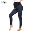 女性のマタニティジーンズスーパーストレッチスリムフィットjeggings for Pockets Skinny 210721