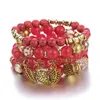 Bracelet en pierre naturelle Bohemian Bijoux Accessoires Creative Multi-couche Verre Bracelet en perles Perles