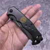 Elf Monkey B092V Cost-effective version pocket folding knife 440C half-serrated Blade Steel handle with glass breaker Camping Outdoor EDC tools