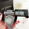 Armbandsur Contena 6449 Womens Watches Ladies rostfritt stål Sterling Silver Diamond Watch Water Resistant Quartz Wrist för WOM2740